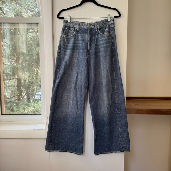 Rag & Bone Miramar Sofie Wide Leg Pant Sweatpant Jeans Kimber Blue 27 - Picture 8 of 11